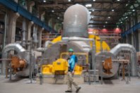 Niederaußem power plant turbine hall - high pressure end